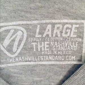 Tops - NWOT long sleeve light gray Nashville script tee L Tops - NWOT long sleeve light gray Nashville script tee L